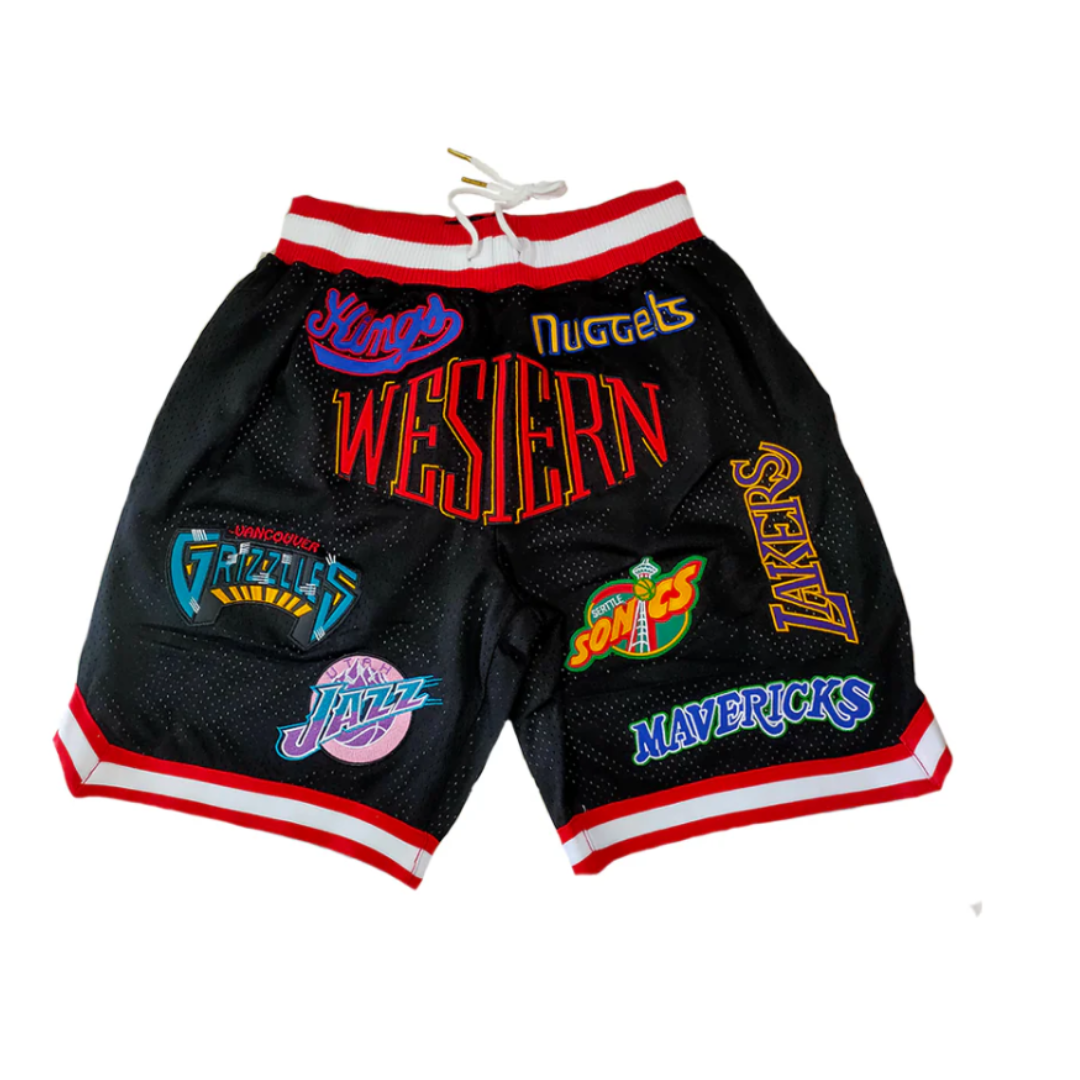 Western Conference Shorts  JUST DON By Mitchell & Ness