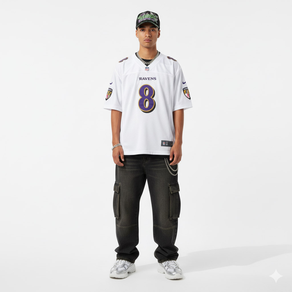 NFL Baltimore Ravens Lamar Jackson - White